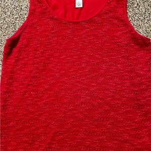 Ruby Rd. Red Sleeveless Tank Top